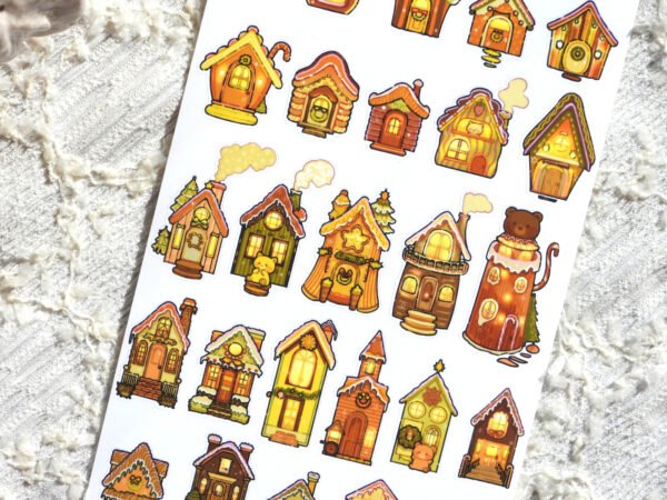 Cozy Cookie Cottages Sticker Sheet - Image 2